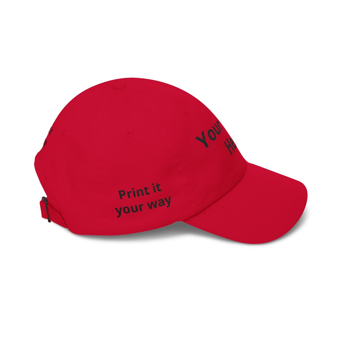 Custom Embroidered Dad Cap - "Your Print Here" Personalized Baseball Hat
