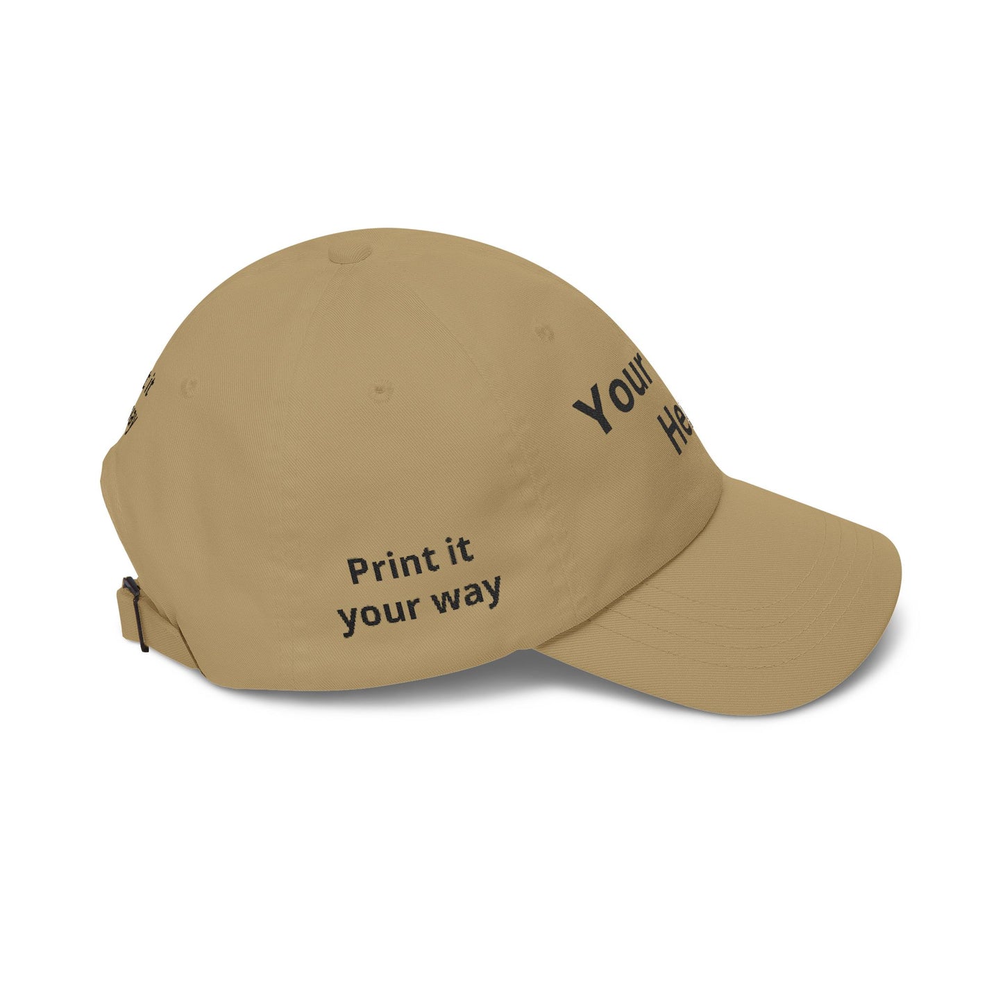 Custom Embroidered Dad Cap - "Your Print Here" Personalized Baseball Hat