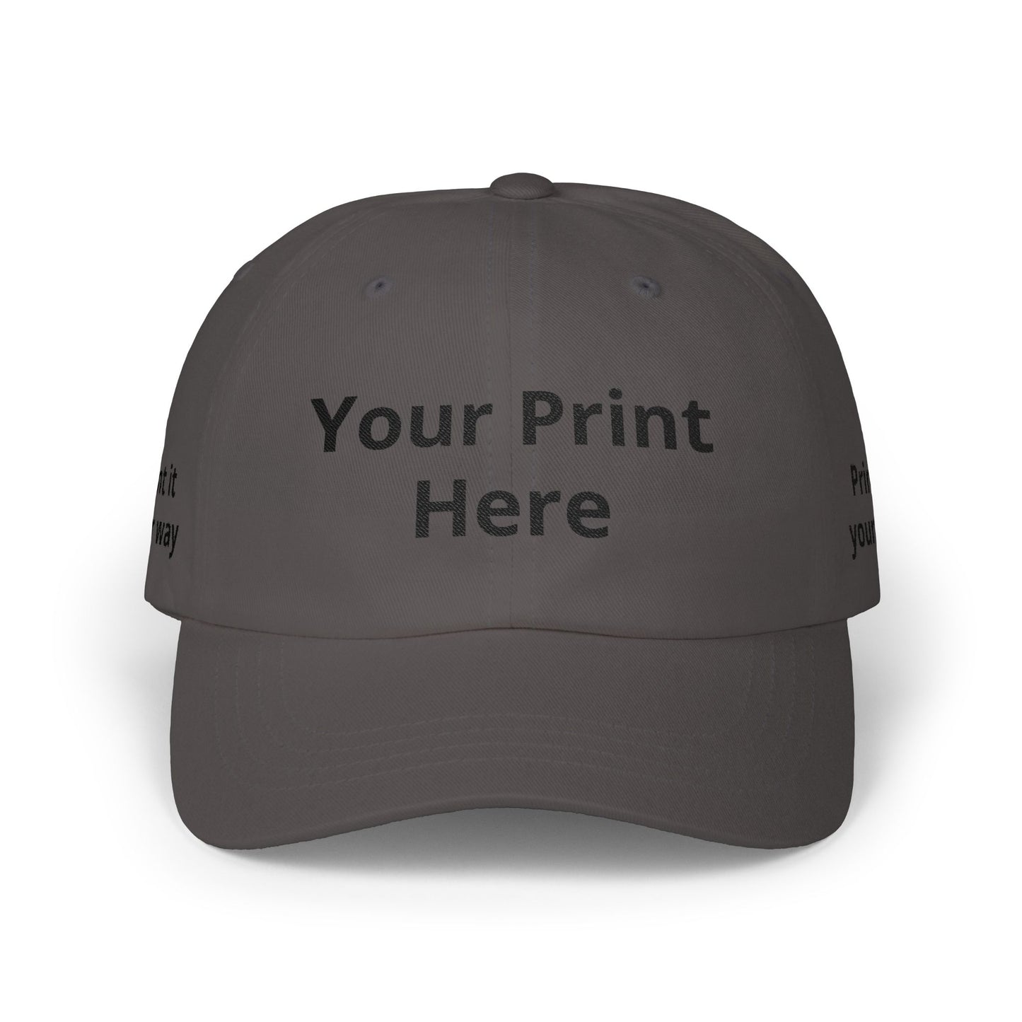 Custom Embroidered Dad Cap - "Your Print Here" Personalized Baseball Hat