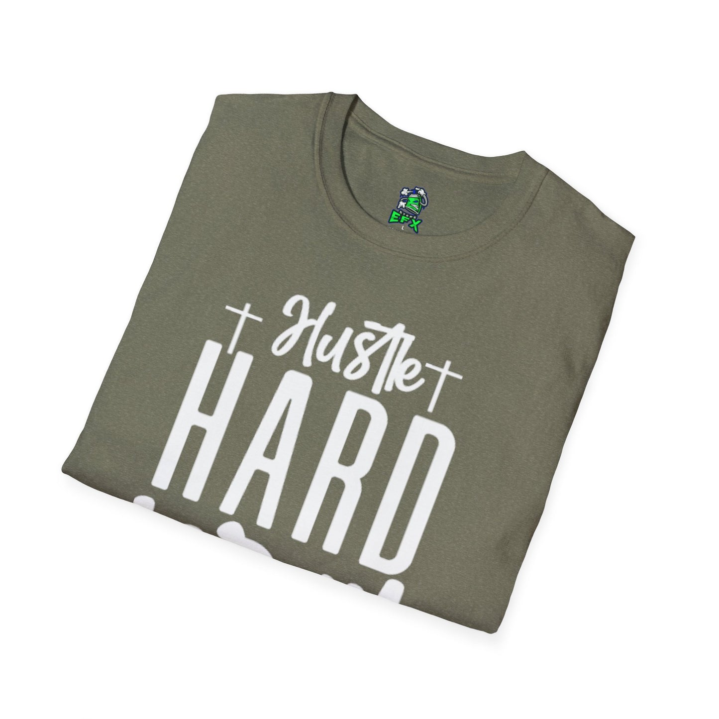 Unisex Hustle Pray Harder T-Shirt, Motivational Tee, Faith-Inspired Apparel, Inspirational Gift, Christian Fashion