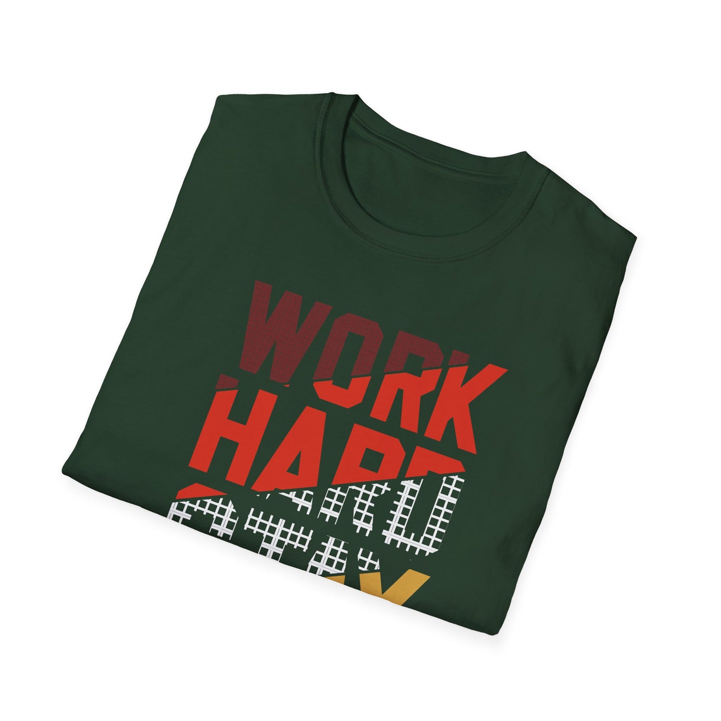 Motivational Unisex Softstyle T-Shirt - Work Hard Stay Humble, Inspirational Tee, Gift for Friends, Casual Wear, Daily Reminder