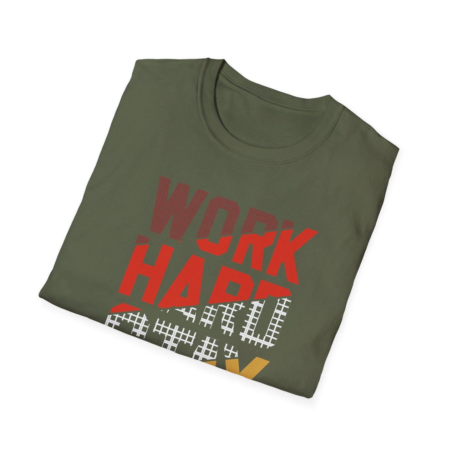 Motivational Unisex Softstyle T-Shirt - Work Hard Stay Humble, Inspirational Tee, Gift for Friends, Casual Wear, Daily Reminder