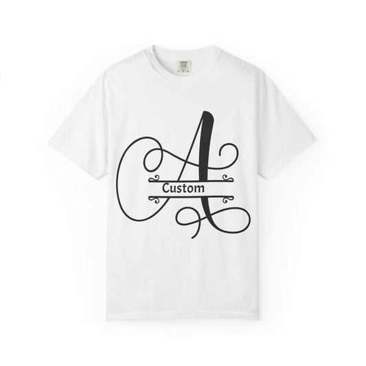 Custom Monogram T-Shirt — Personalized Initial A Tee