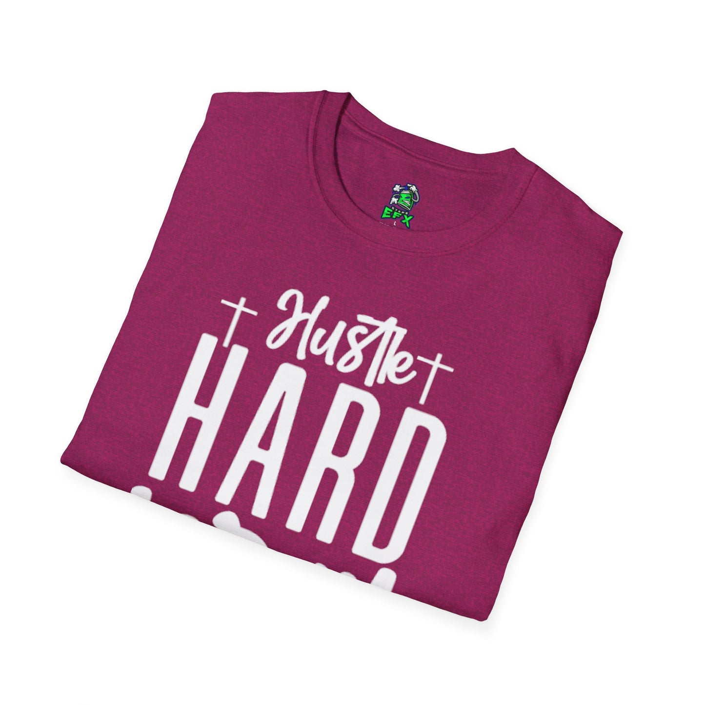 Unisex Hustle Pray Harder T-Shirt, Motivational Tee, Faith-Inspired Apparel, Inspirational Gift, Christian Fashion