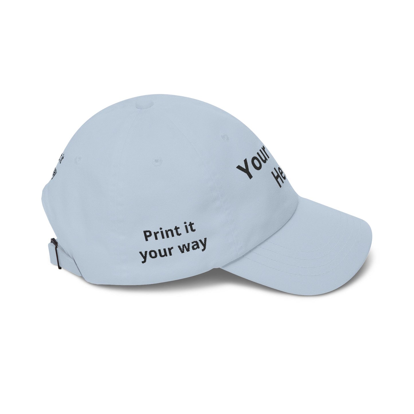 Custom Embroidered Dad Cap - "Your Print Here" Personalized Baseball Hat