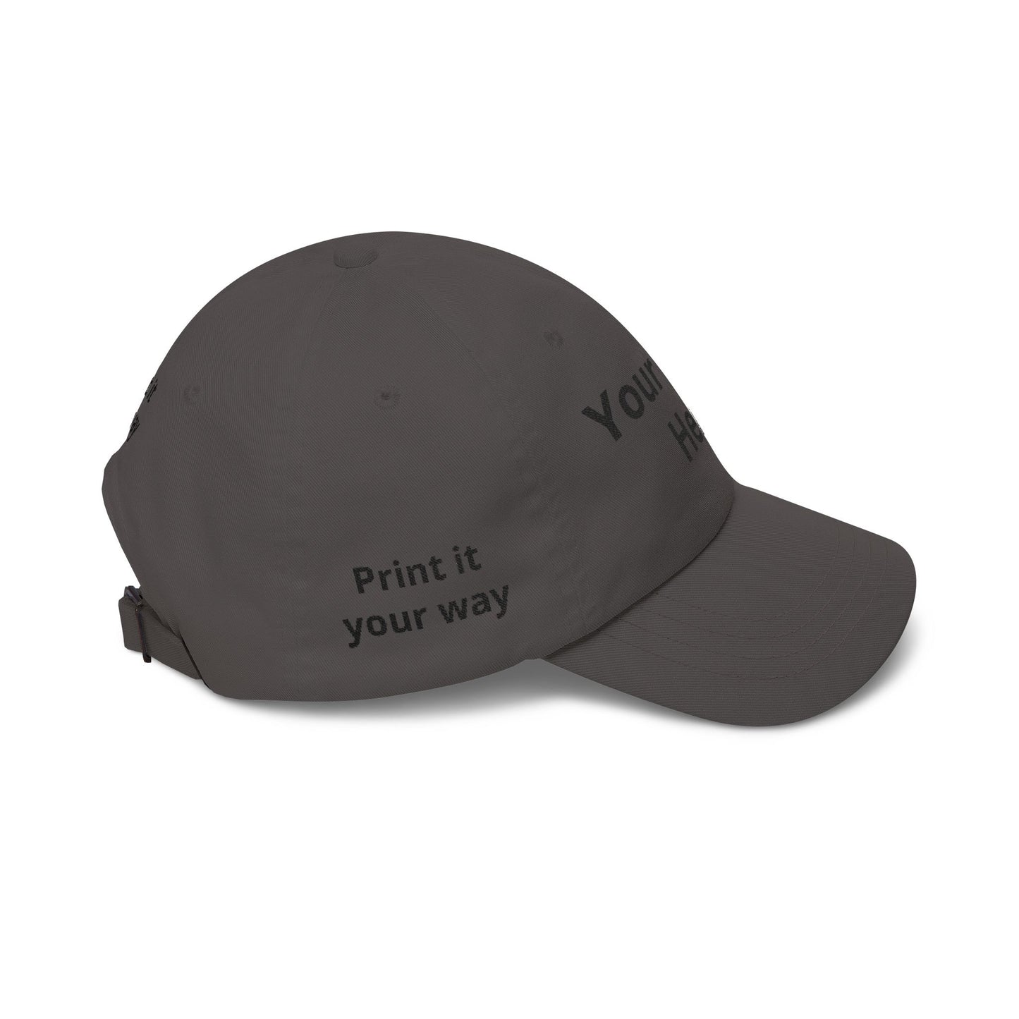 Custom Embroidered Dad Cap - "Your Print Here" Personalized Baseball Hat