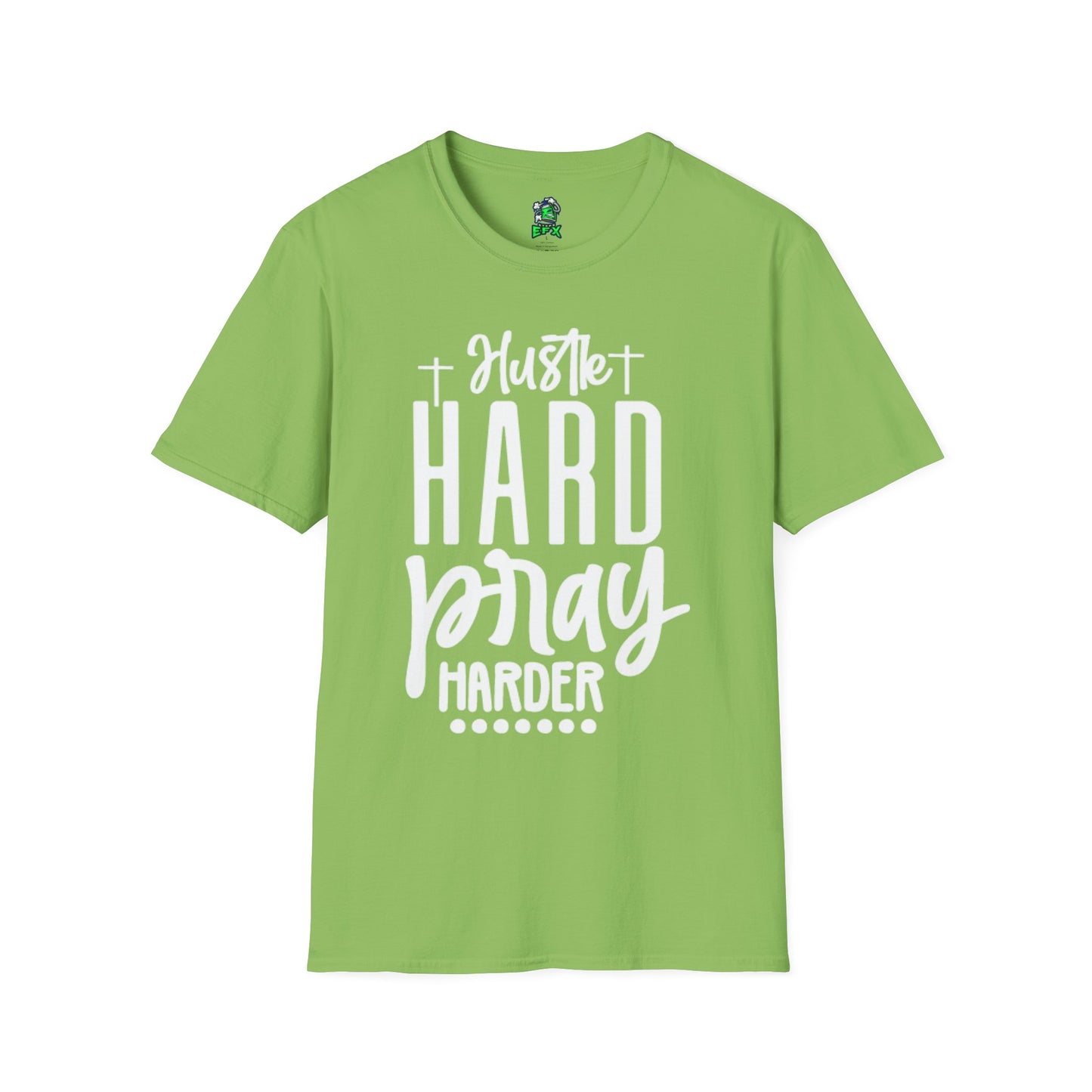 Unisex Hustle Pray Harder T-Shirt, Motivational Tee, Faith-Inspired Apparel, Inspirational Gift, Christian Fashion