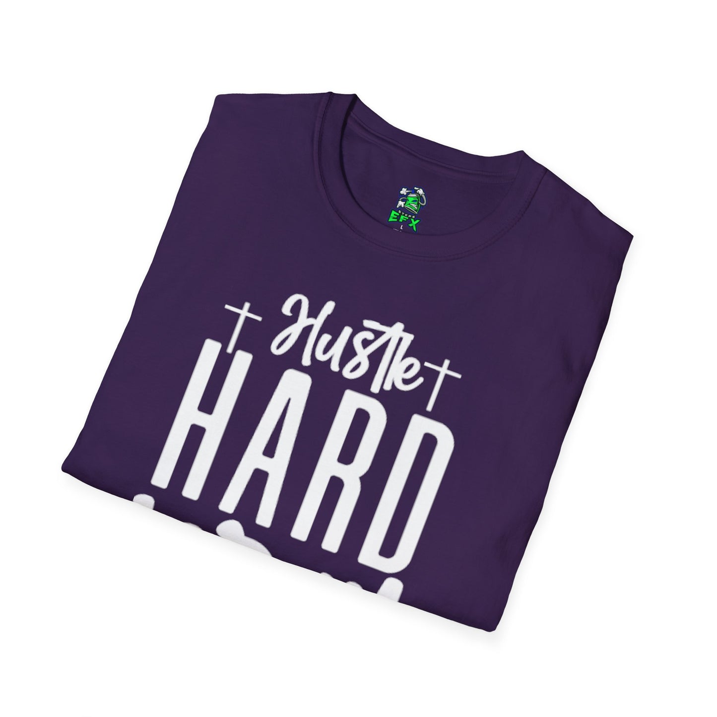 Unisex Hustle Pray Harder T-Shirt, Motivational Tee, Faith-Inspired Apparel, Inspirational Gift, Christian Fashion
