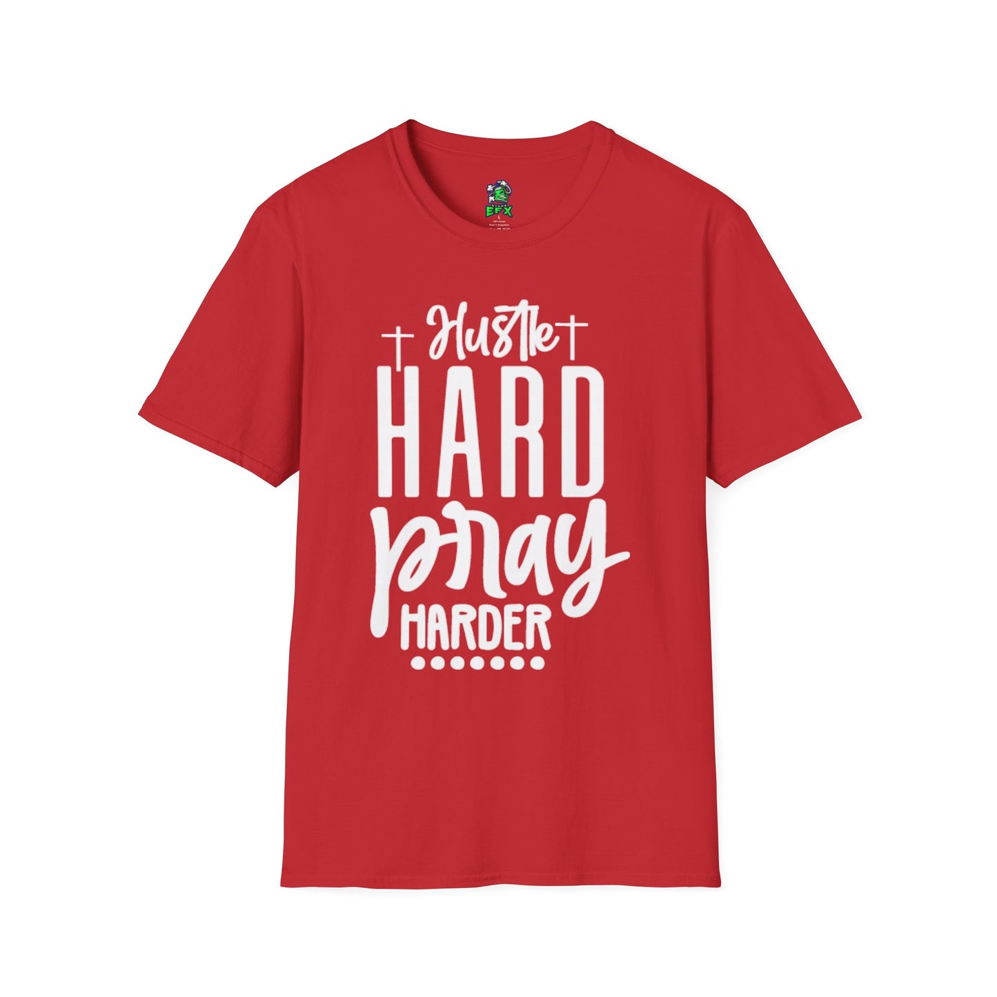 Unisex Hustle Pray Harder T-Shirt, Motivational Tee, Faith-Inspired Apparel, Inspirational Gift, Christian Fashion