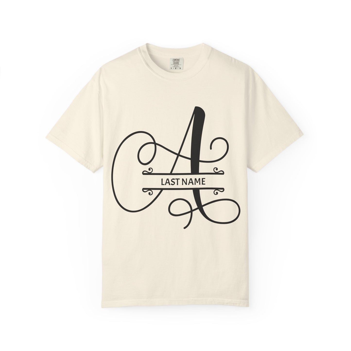 Custom Monogram T-Shirt — Personalized Initial A Tee