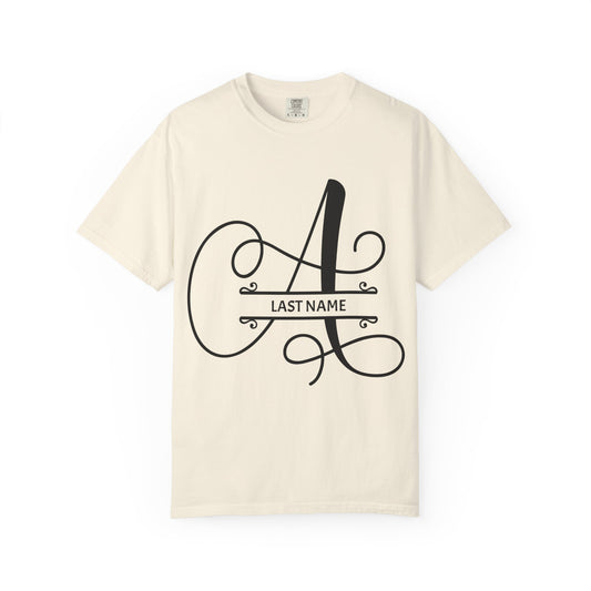 Custom Monogram T-Shirt — Personalized Initial A Tee