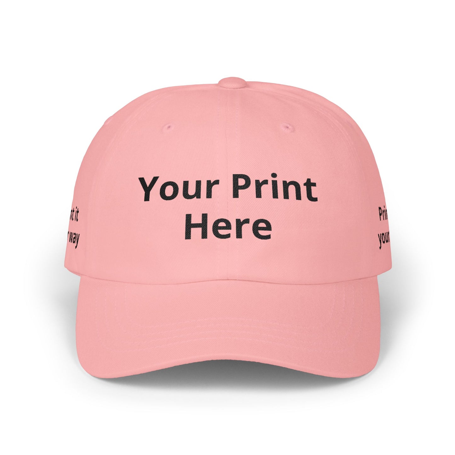 Custom Embroidered Dad Cap - "Your Print Here" Personalized Baseball Hat