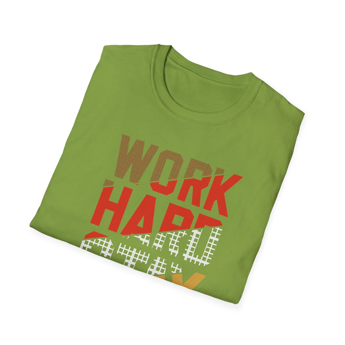 Motivational Unisex Softstyle T-Shirt - Work Hard Stay Humble, Inspirational Tee, Gift for Friends, Casual Wear, Daily Reminder