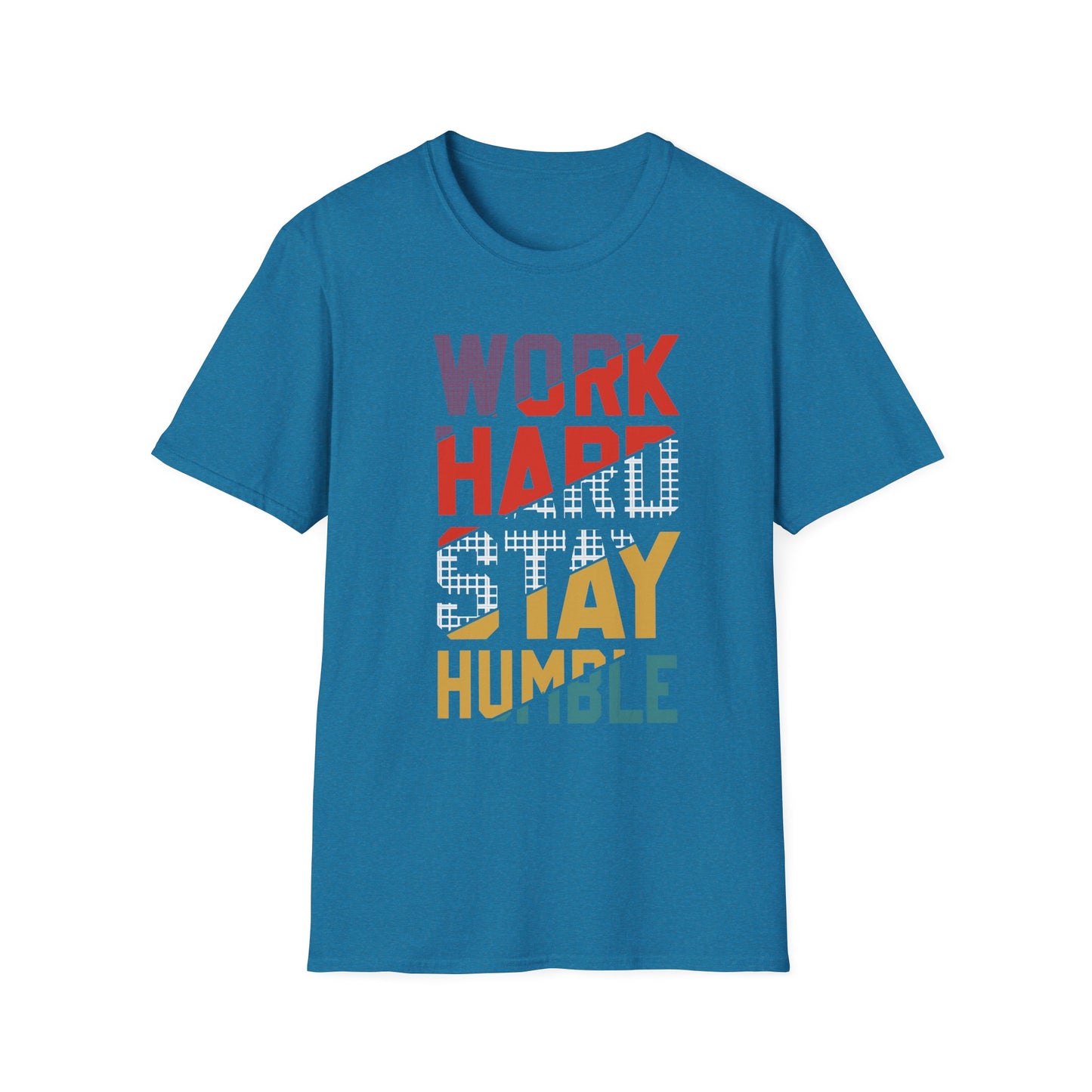 Motivational Unisex Softstyle T-Shirt - Work Hard Stay Humble, Inspirational Tee, Gift for Friends, Casual Wear, Daily Reminder