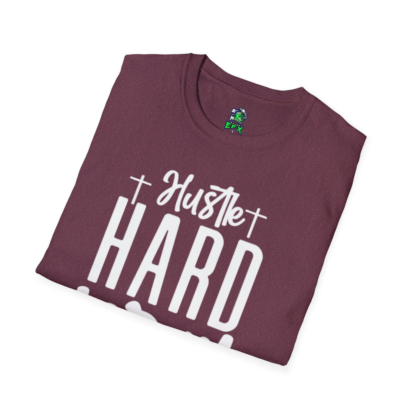 Unisex Hustle Pray Harder T-Shirt, Motivational Tee, Faith-Inspired Apparel, Inspirational Gift, Christian Fashion