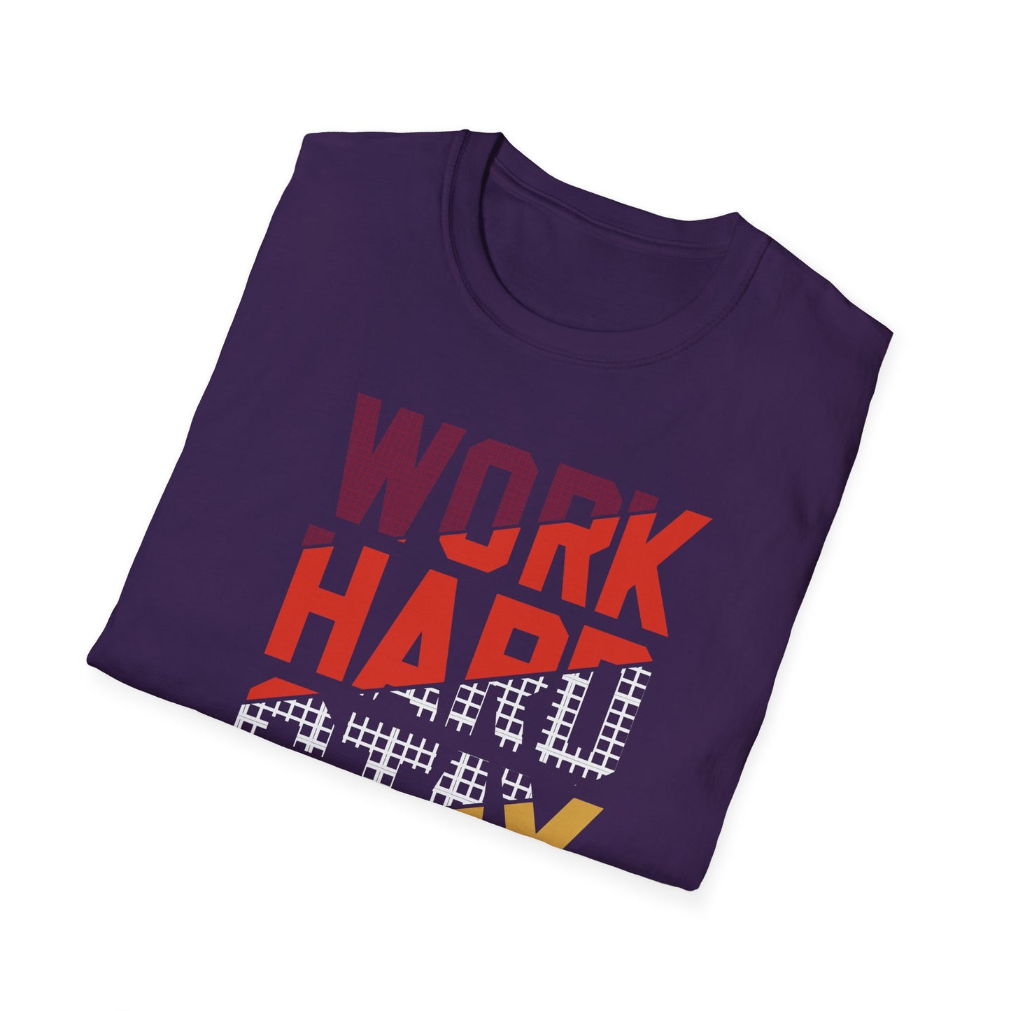 Motivational Unisex Softstyle T-Shirt - Work Hard Stay Humble, Inspirational Tee, Gift for Friends, Casual Wear, Daily Reminder