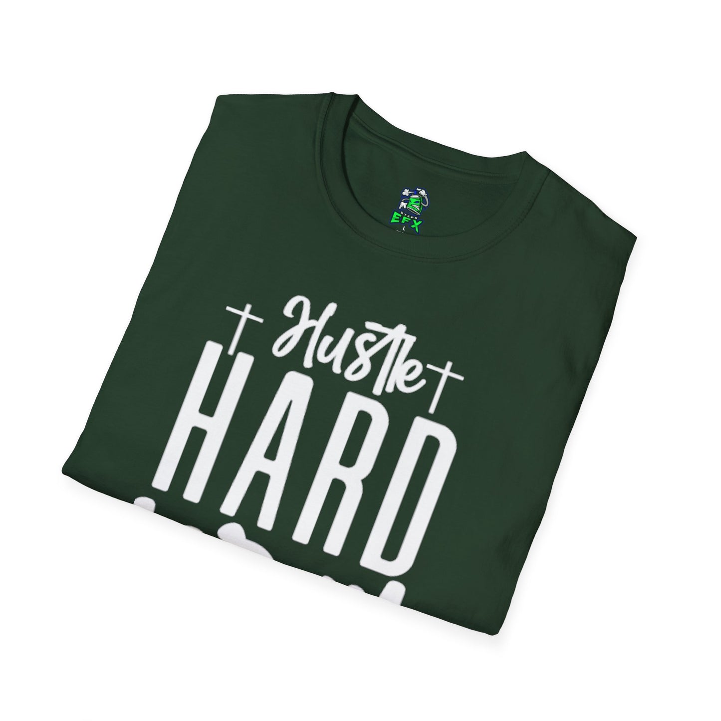 Unisex Hustle Pray Harder T-Shirt, Motivational Tee, Faith-Inspired Apparel, Inspirational Gift, Christian Fashion
