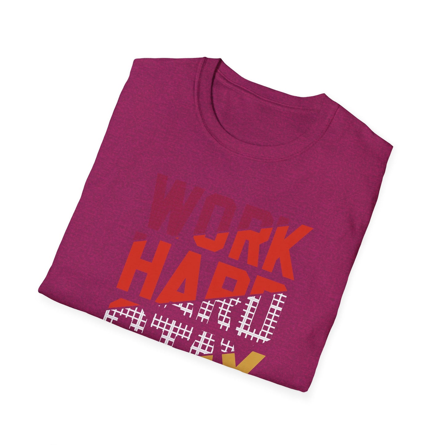 Motivational Unisex Softstyle T-Shirt - Work Hard Stay Humble, Inspirational Tee, Gift for Friends, Casual Wear, Daily Reminder