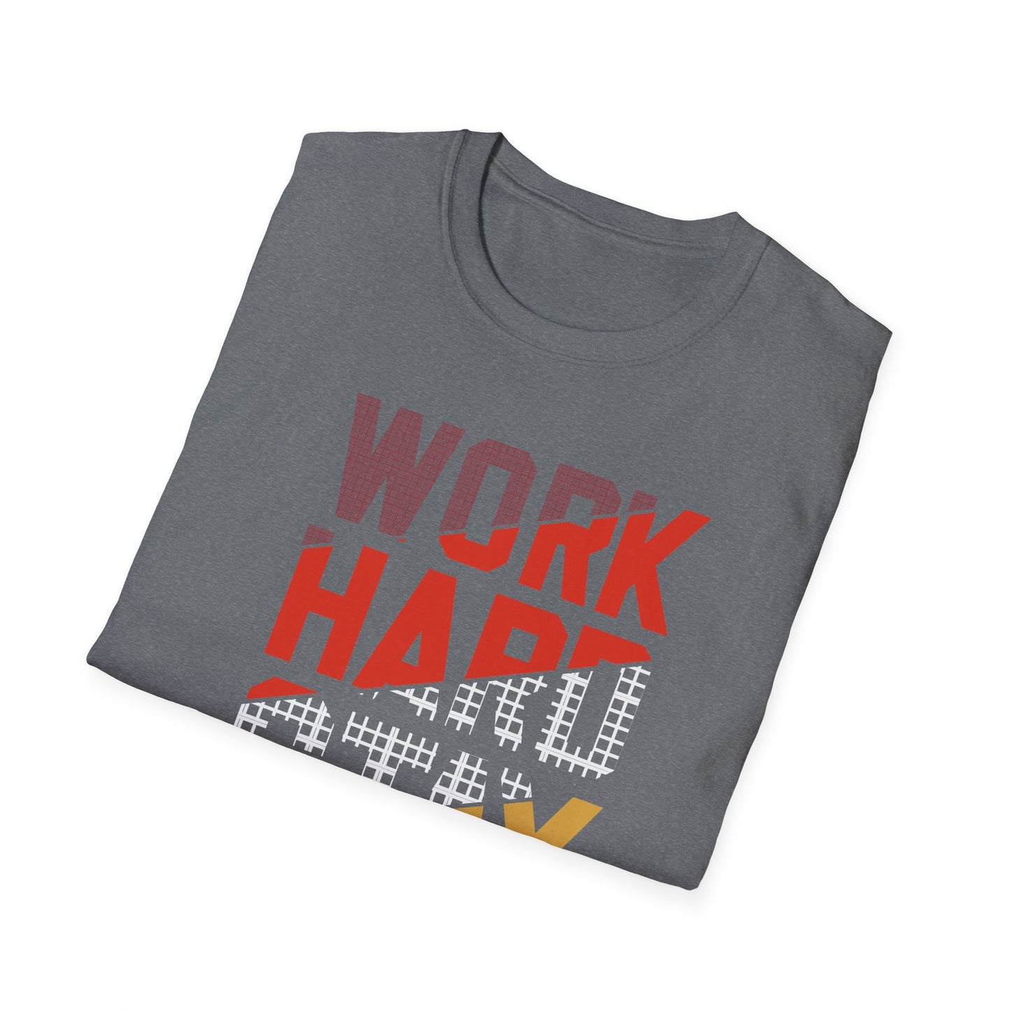 Motivational Unisex Softstyle T-Shirt - Work Hard Stay Humble, Inspirational Tee, Gift for Friends, Casual Wear, Daily Reminder