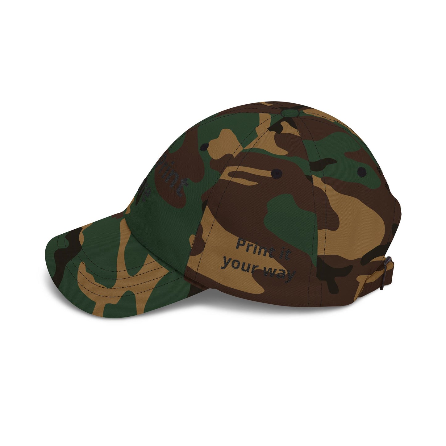 Custom Embroidered Dad Cap - "Your Print Here" Personalized Baseball Hat