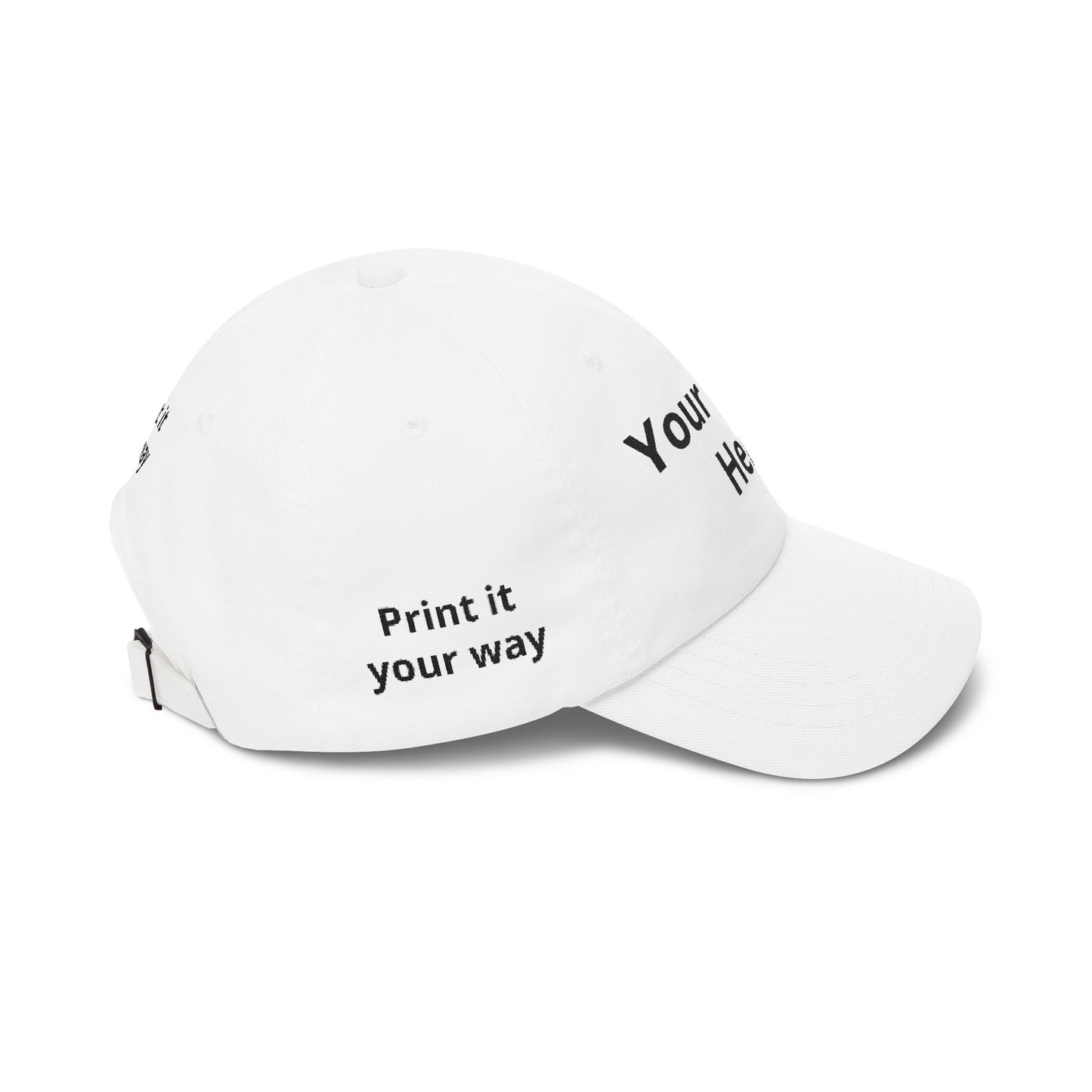 Custom Embroidered Dad Cap - "Your Print Here" Personalized Baseball Hat