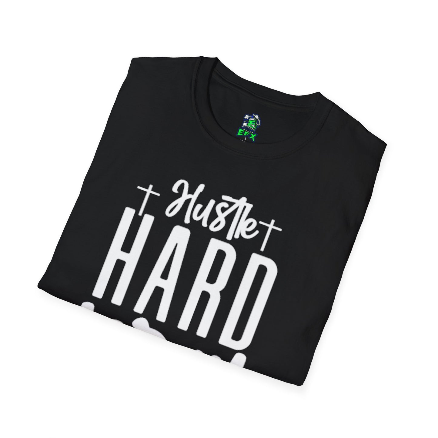 Unisex Hustle Pray Harder T-Shirt, Motivational Tee, Faith-Inspired Apparel, Inspirational Gift, Christian Fashion