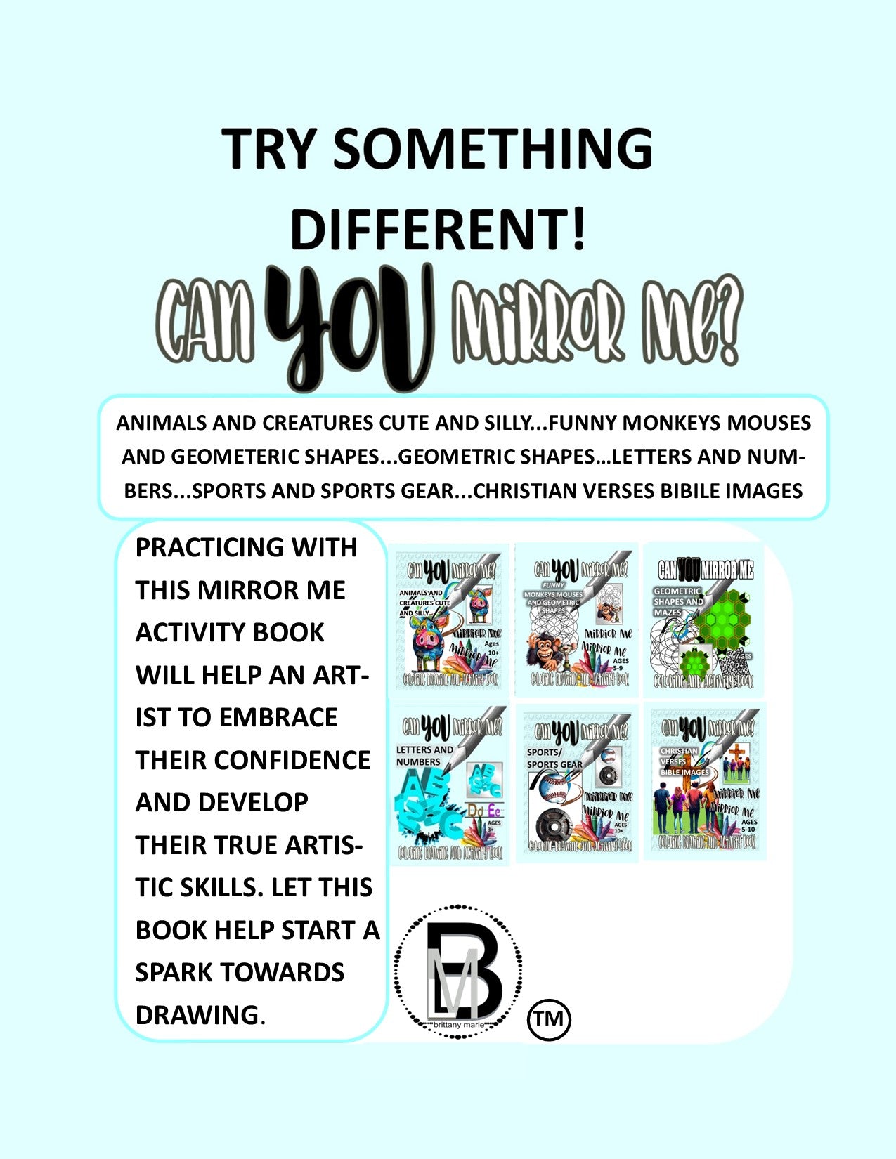 ANIMALS AND CREATURES CUTE AND SILLY Can YOU Mirror Me COLORING DRAWING AND ACTIVITY BOOK