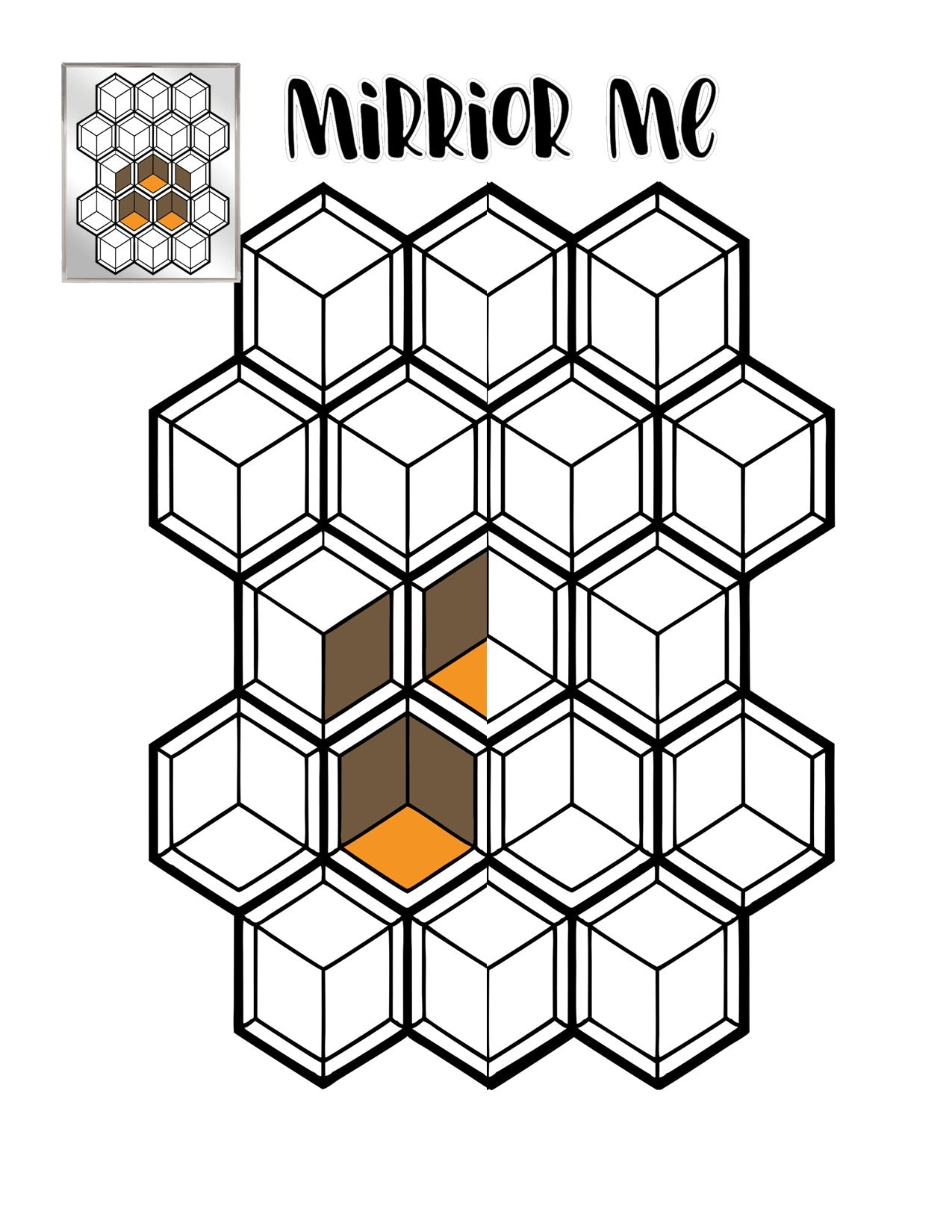 GEOMETRIC SHAPES AND MAZES Can YOU Mirror Me COLORING AND ACTIVITY BOOK