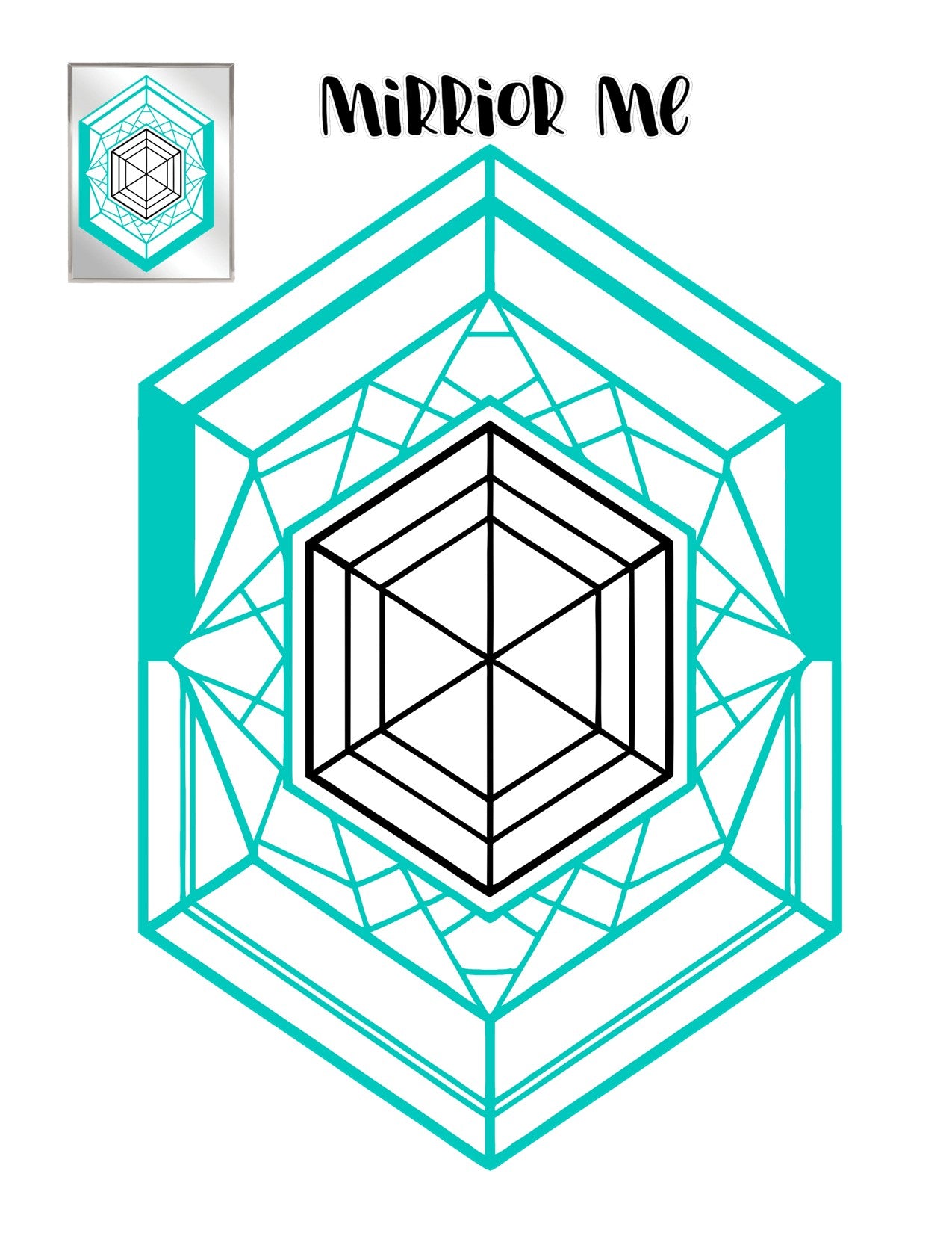 GEOMETRIC SHAPES AND MAZES Can YOU Mirror Me COLORING AND ACTIVITY BOOK